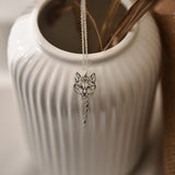 Personalized Origami Wolf Necklace