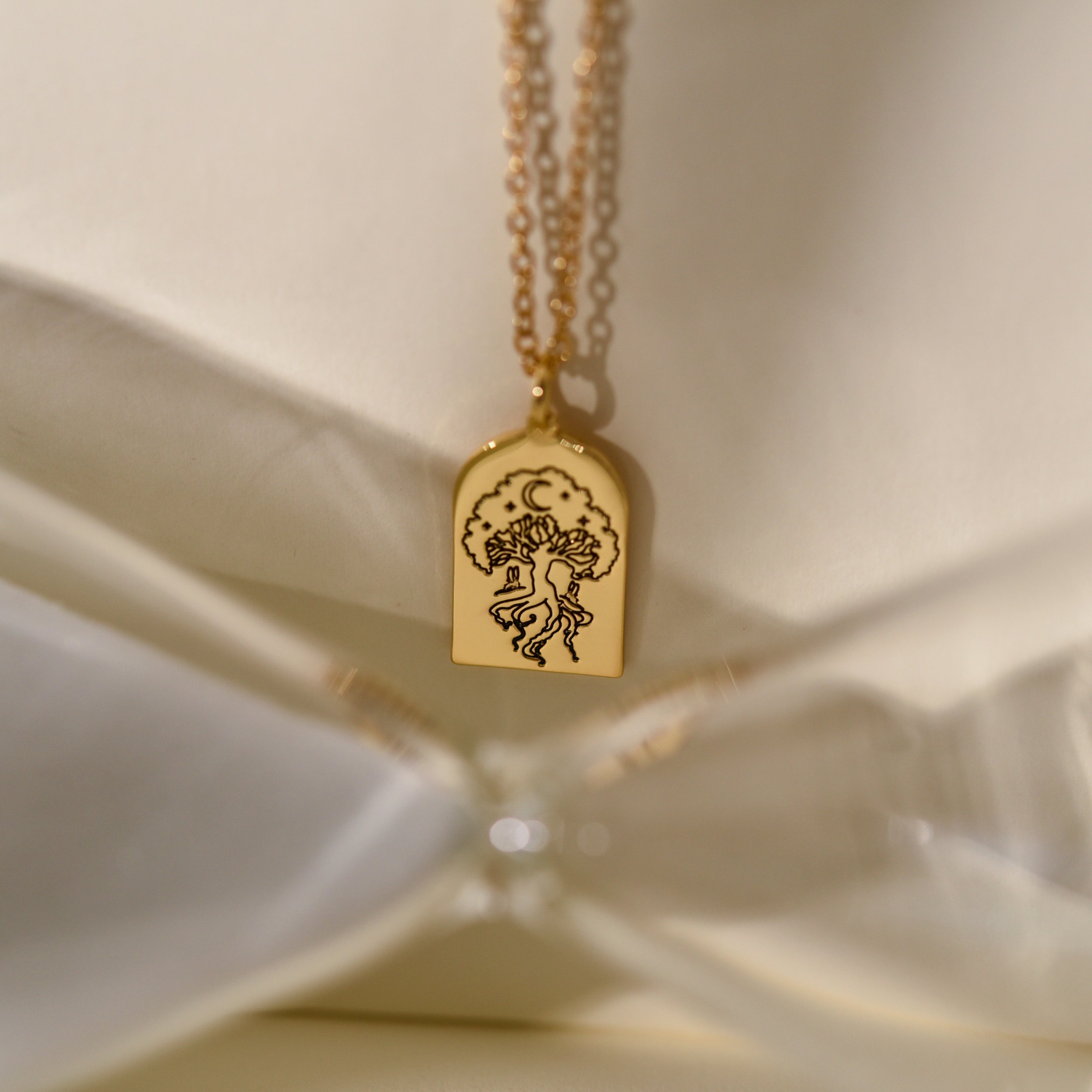 Personalized Moon Tree Necklace