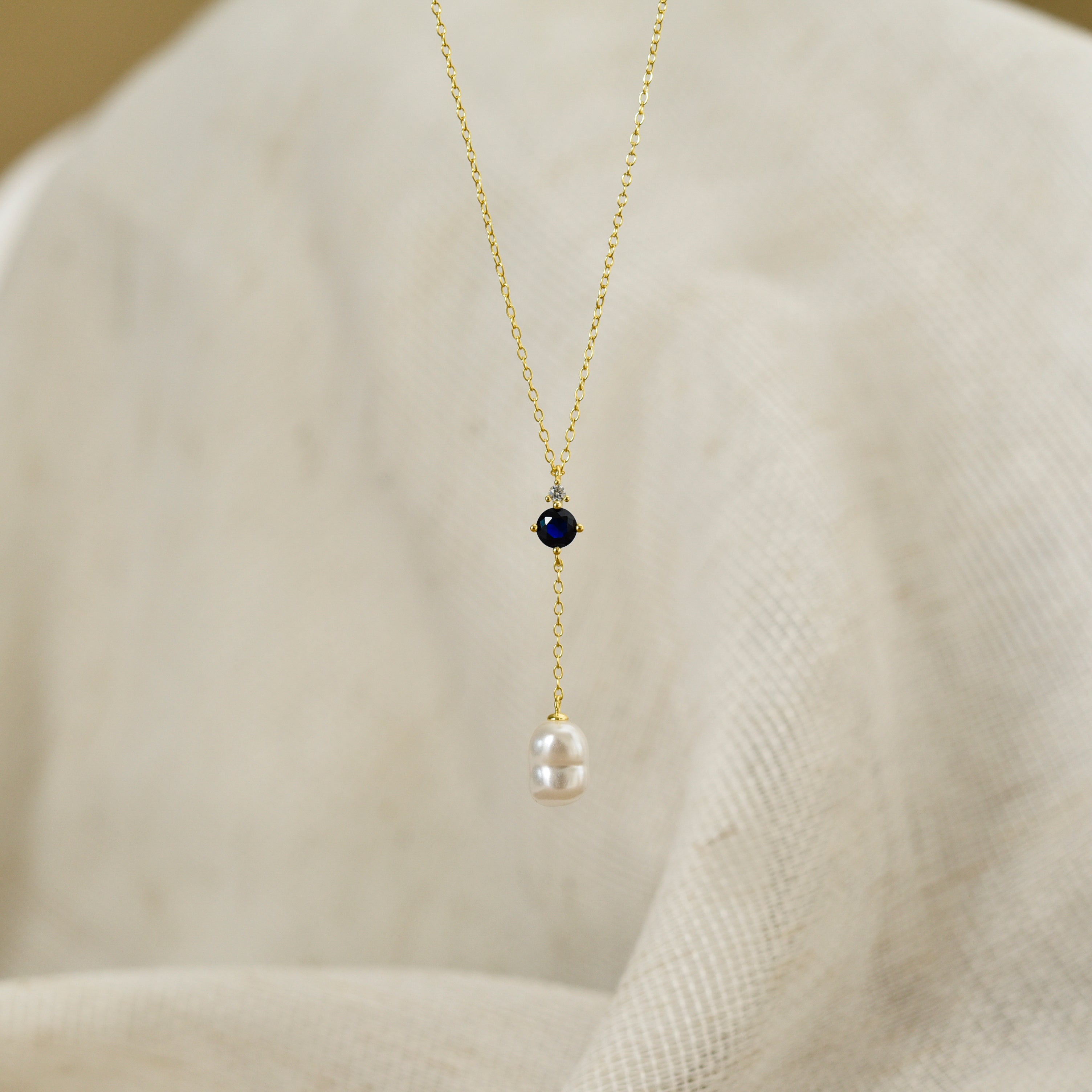 Sapphire Lariat Necklace