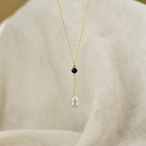 Sapphire Lariat Necklace