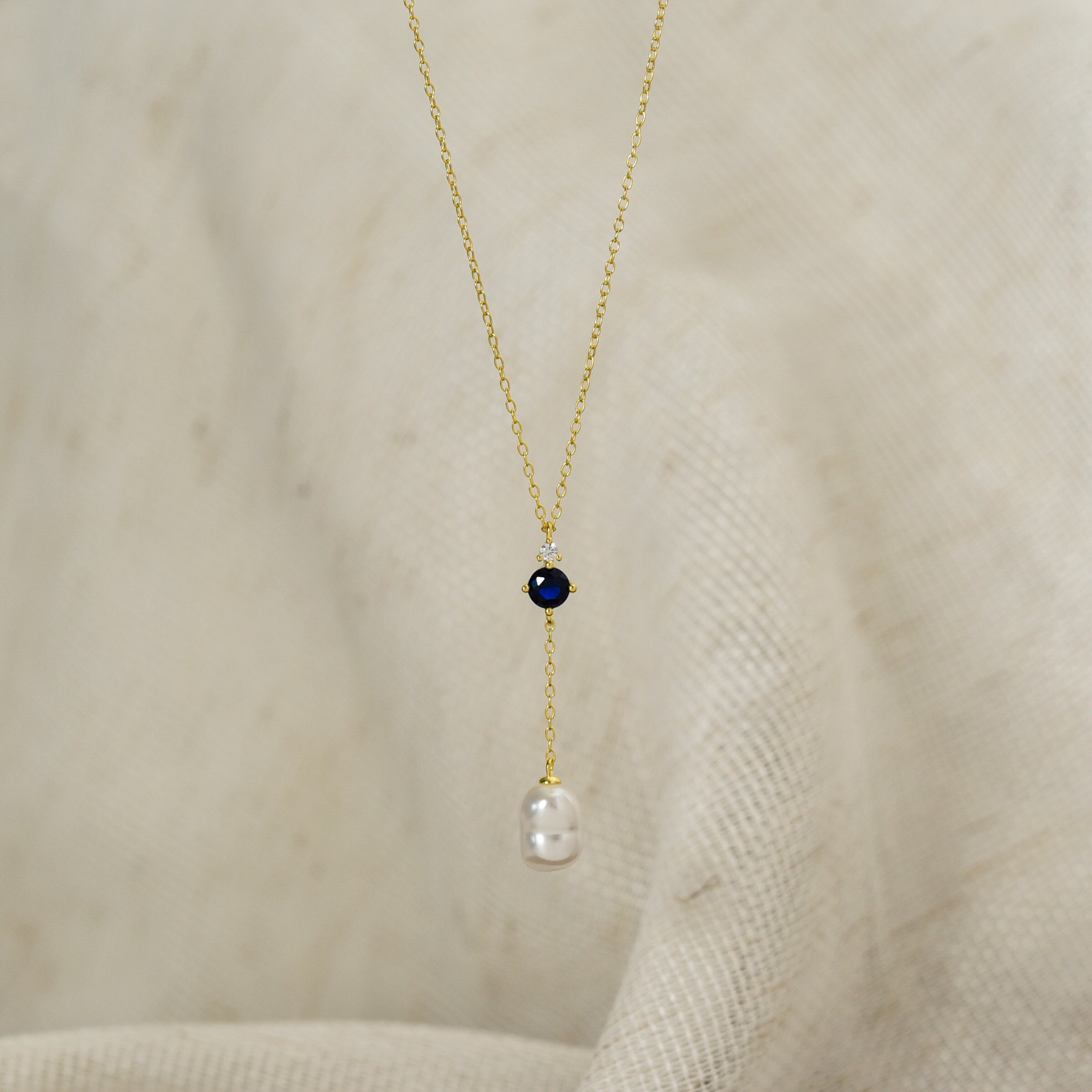 Sapphire Lariat Necklace