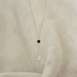 Sapphire Lariat Necklace
