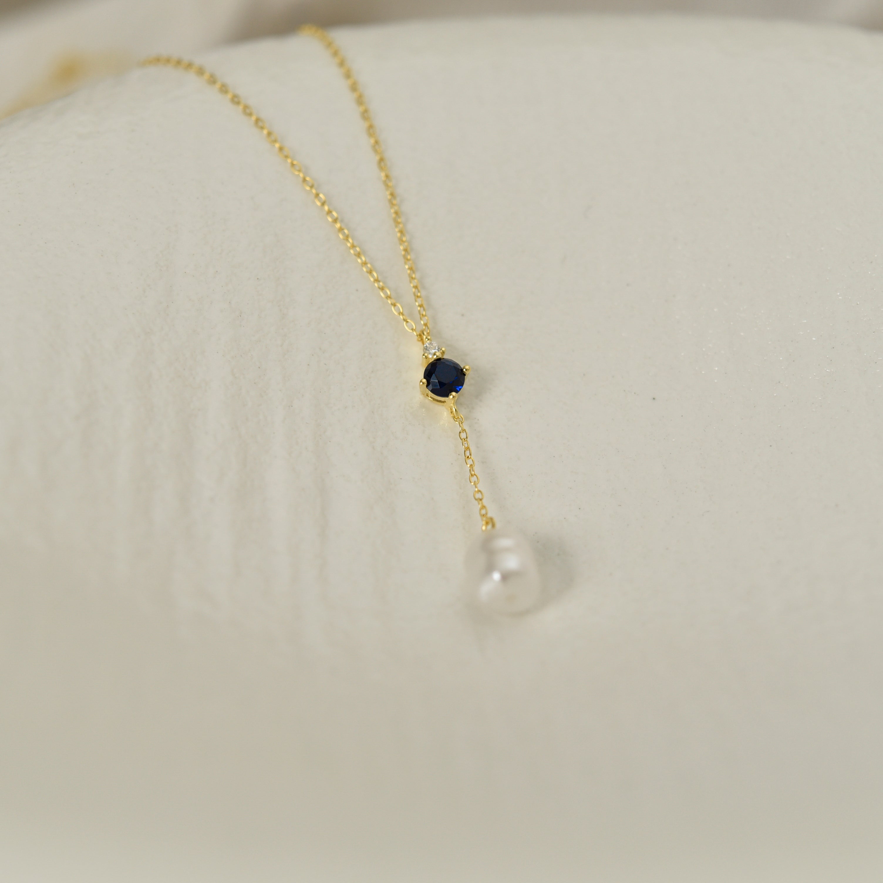 Sapphire Lariat Necklace