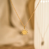 Personalized Smiling Sun Necklace