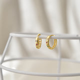 Eternity Pave Huggies Hoop Earrings