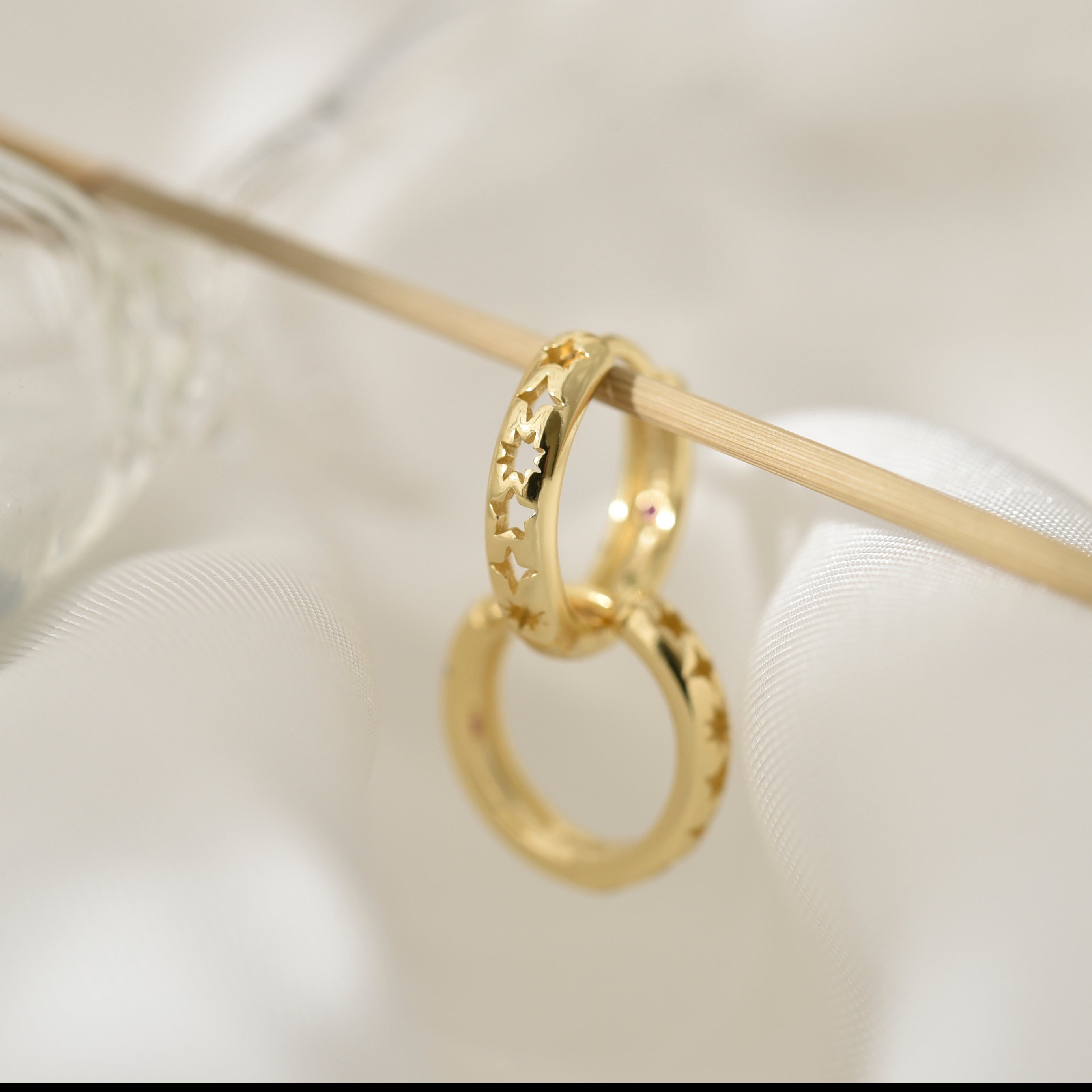 Eternity Pave Huggies Hoop Earrings