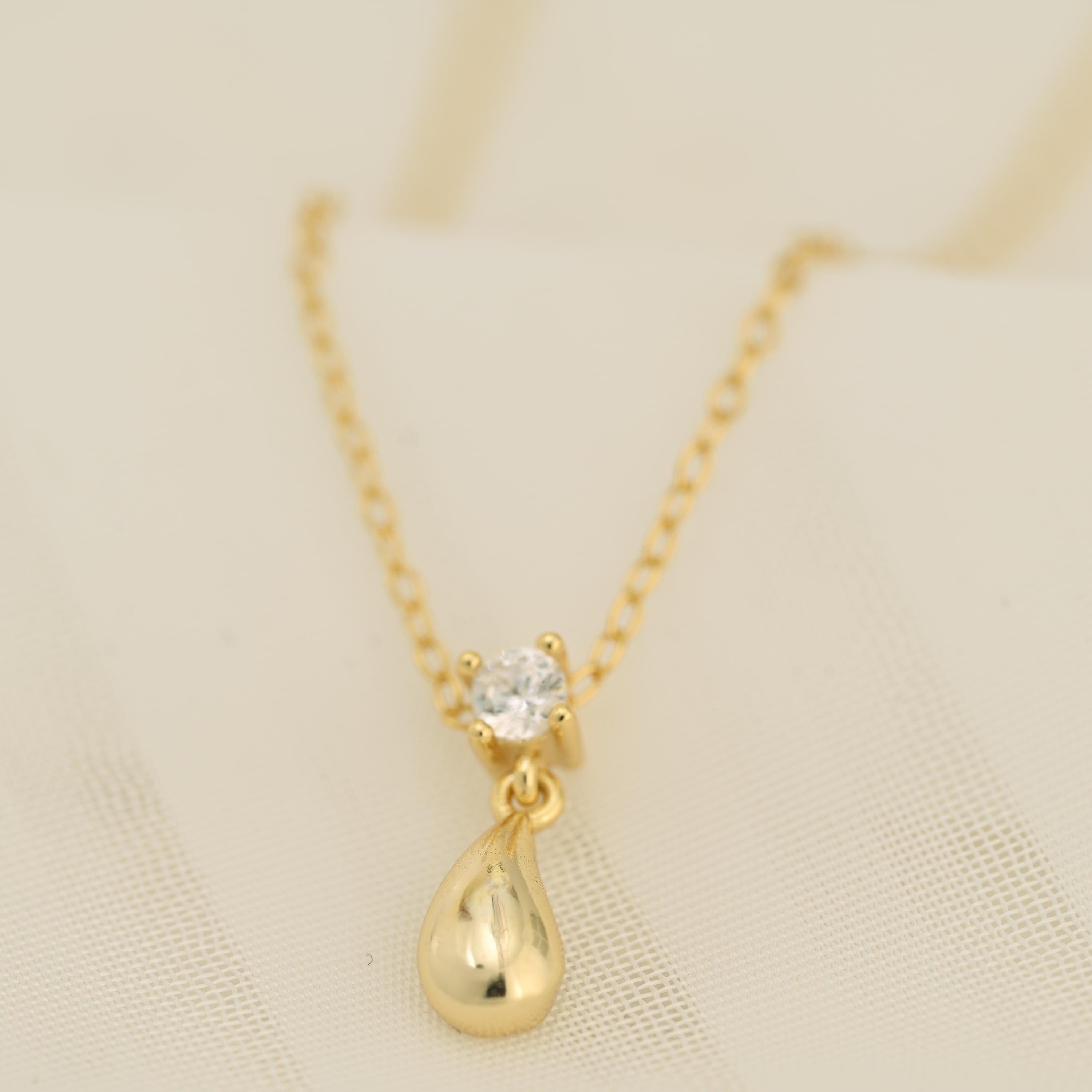 Teardrop Gold Necklace