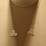 Gold Triskelion Necklace
