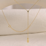 Zircon Lariat Necklace