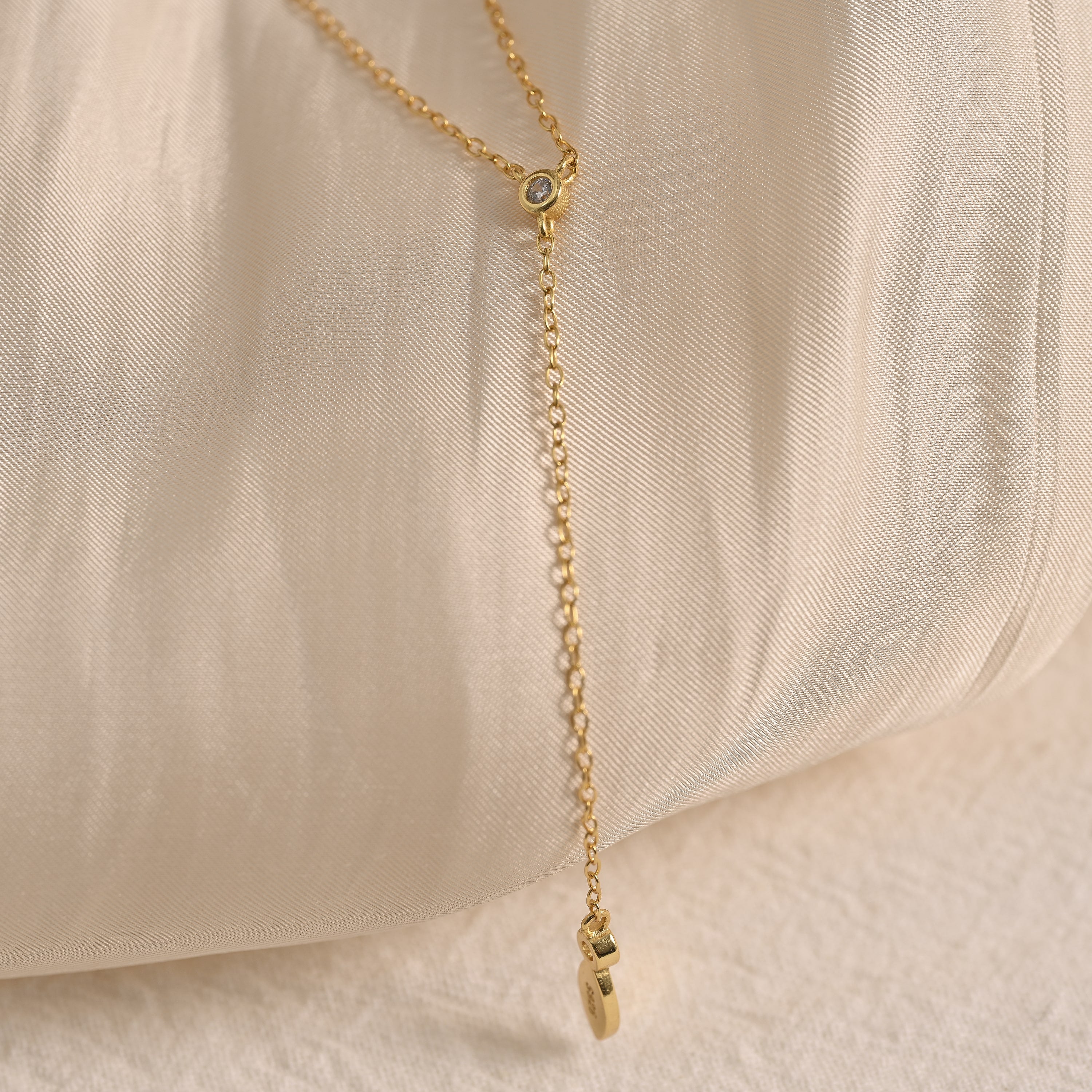 Zircon Lariat Necklace