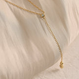 Zircon Lariat Necklace