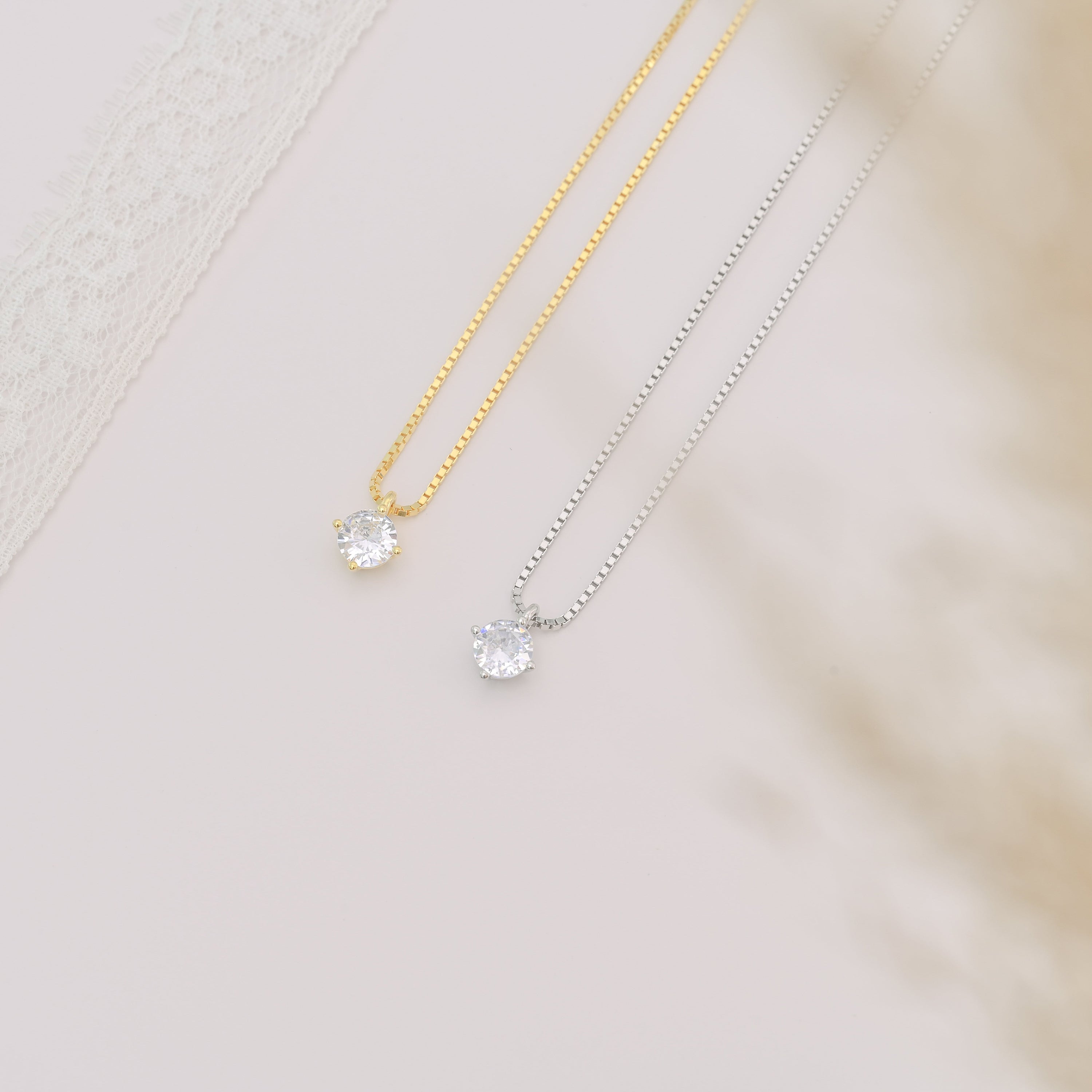 Zircon Solitaire Necklace