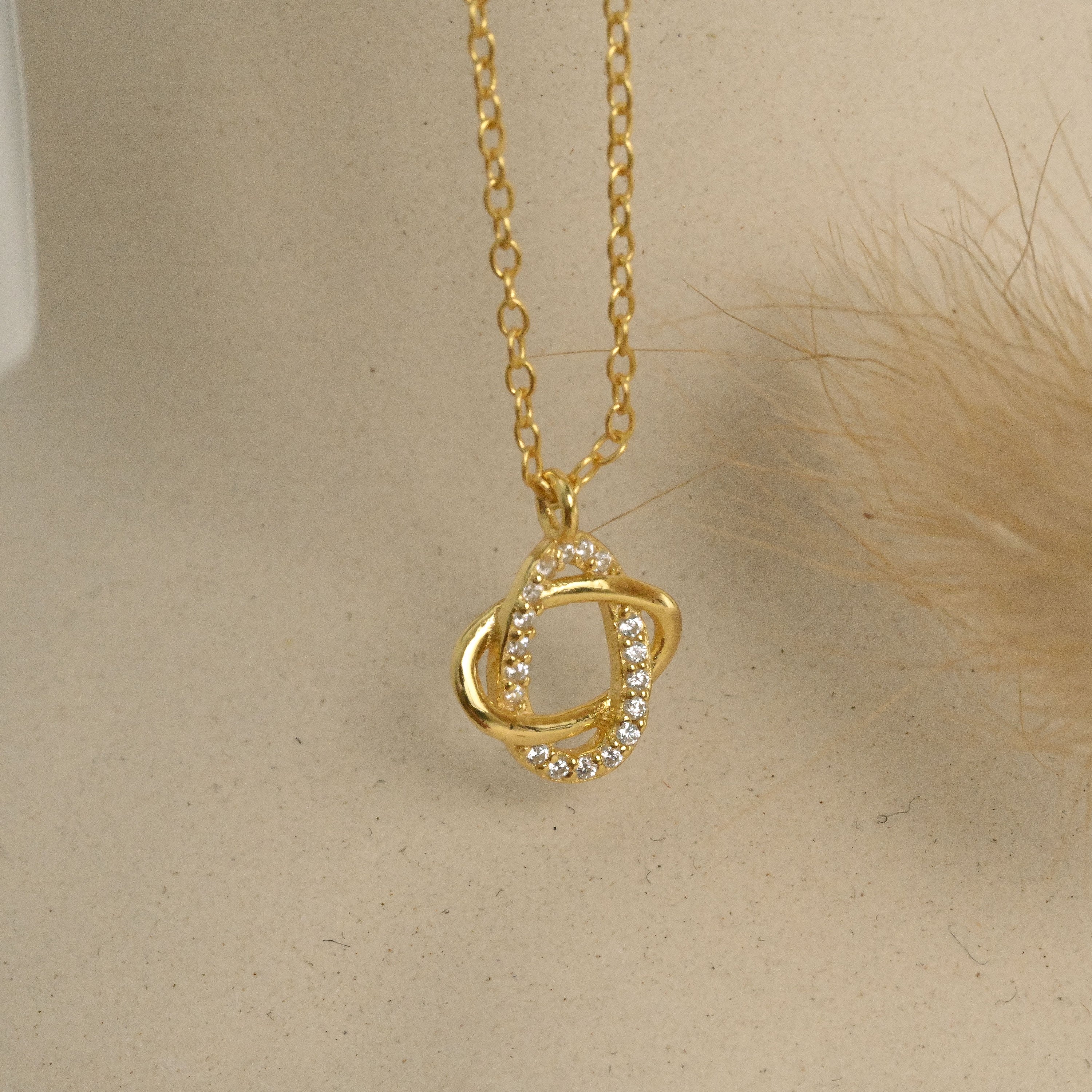 Double Knotted Infinity Necklace