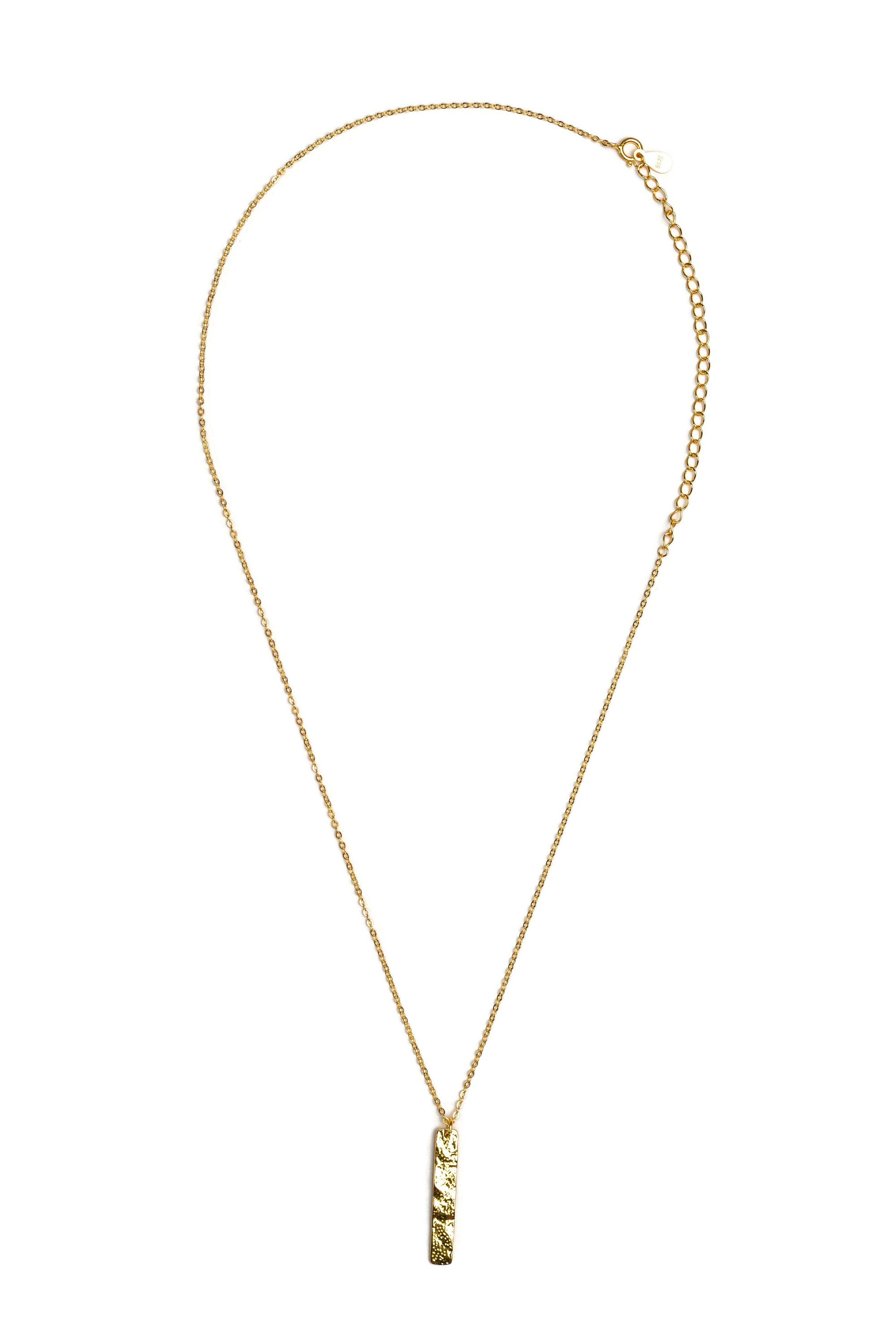 Hand-Hammered Rectangle Necklace