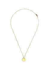 Hammered Circle Disc Pendant Necklace