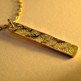 Hand-Hammered Rectangle Necklace