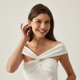 Elegant Mother of Pearl Necklace|Sterling Silver Pendant Necklace| Daily wear necklace|Gift for mother|Anniversary Gift|SN-1573G