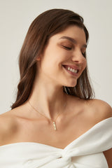 Hand-Hammered Rectangle Necklace