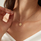 Compass Necklace|925 Sterling Silver Necklace|Cable Chain Necklace|Gift for her| Anniversary Gift|Womens Gift|SN-1198G