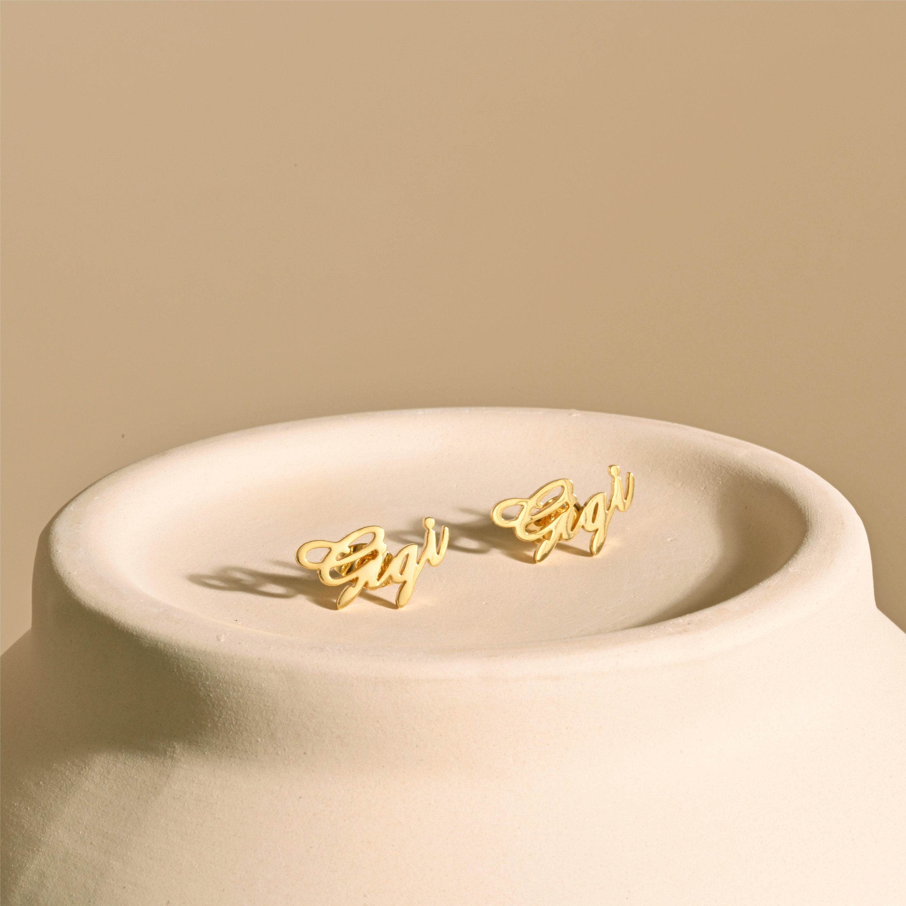 Personalized Name Stud Earrings