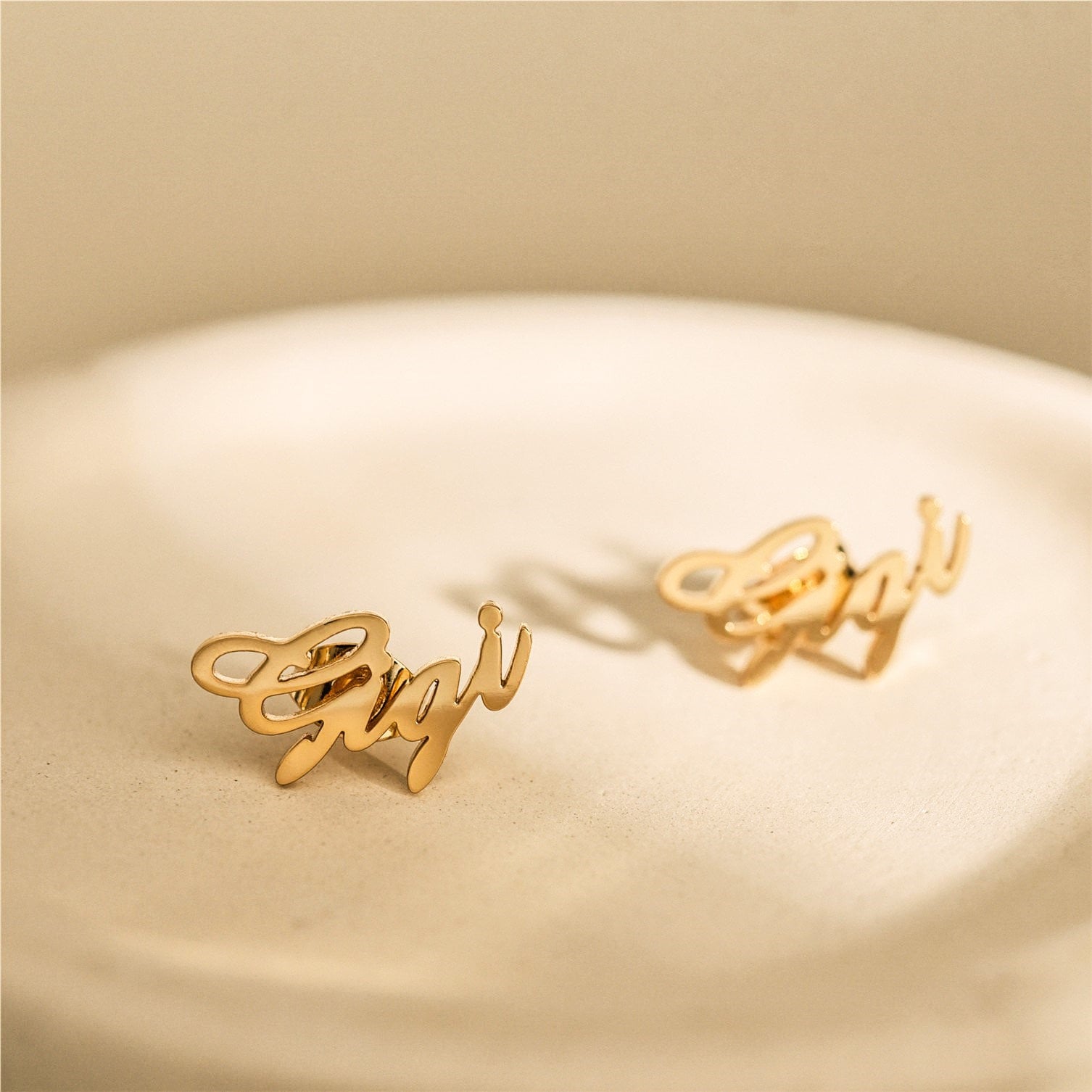 Personalized Name Stud Earrings