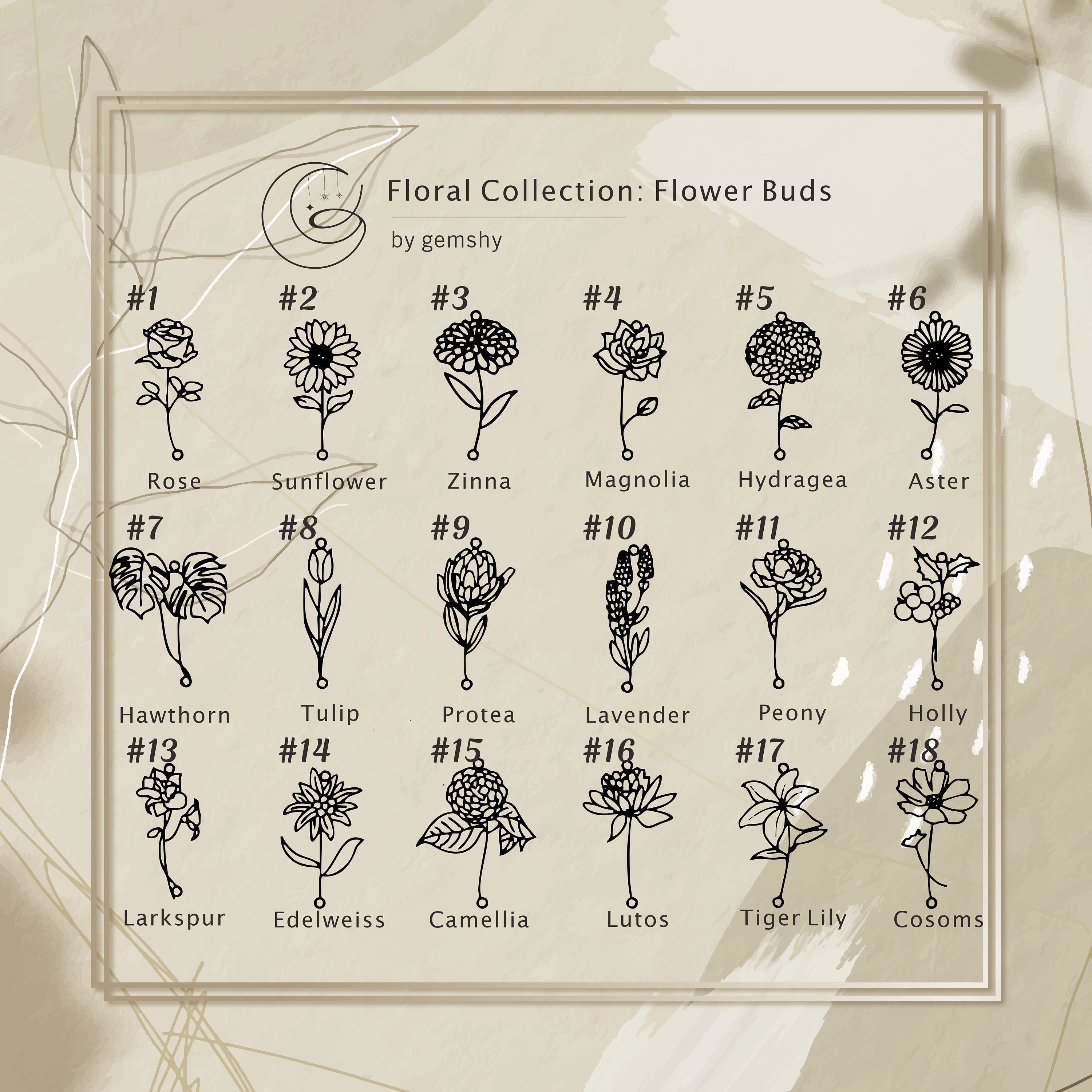 Personalized Birth Flower Necklace