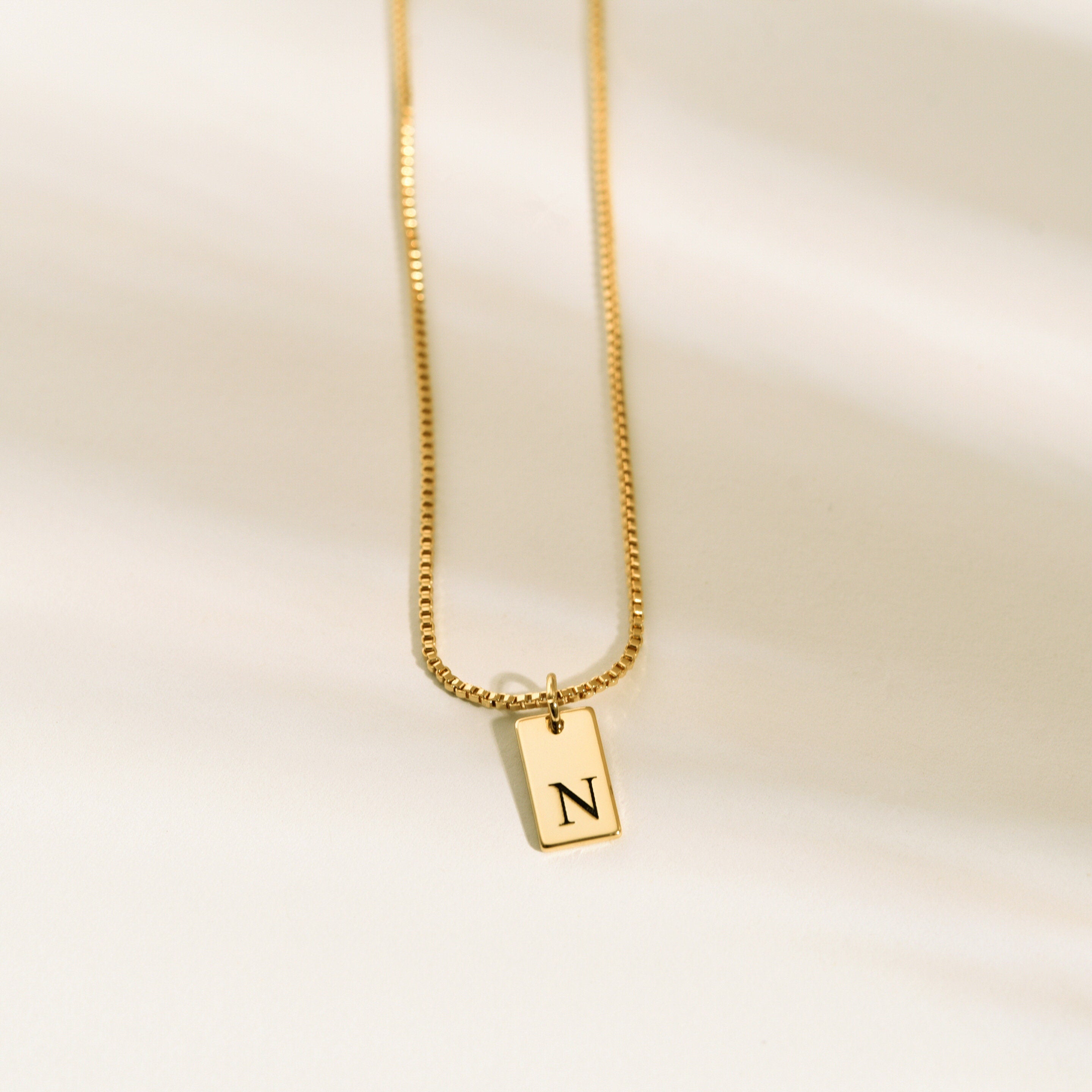 Bar Initial Necklace