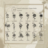 Personalized Birthflower Bracelet, Birthstone Bracelet