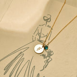 Birth Stone Necklace, Birth Flower Necklace, Personalized necklace, Birthday Gift, Anniversary Gift, Graduation Gift, Gift Ideas, sm-0007