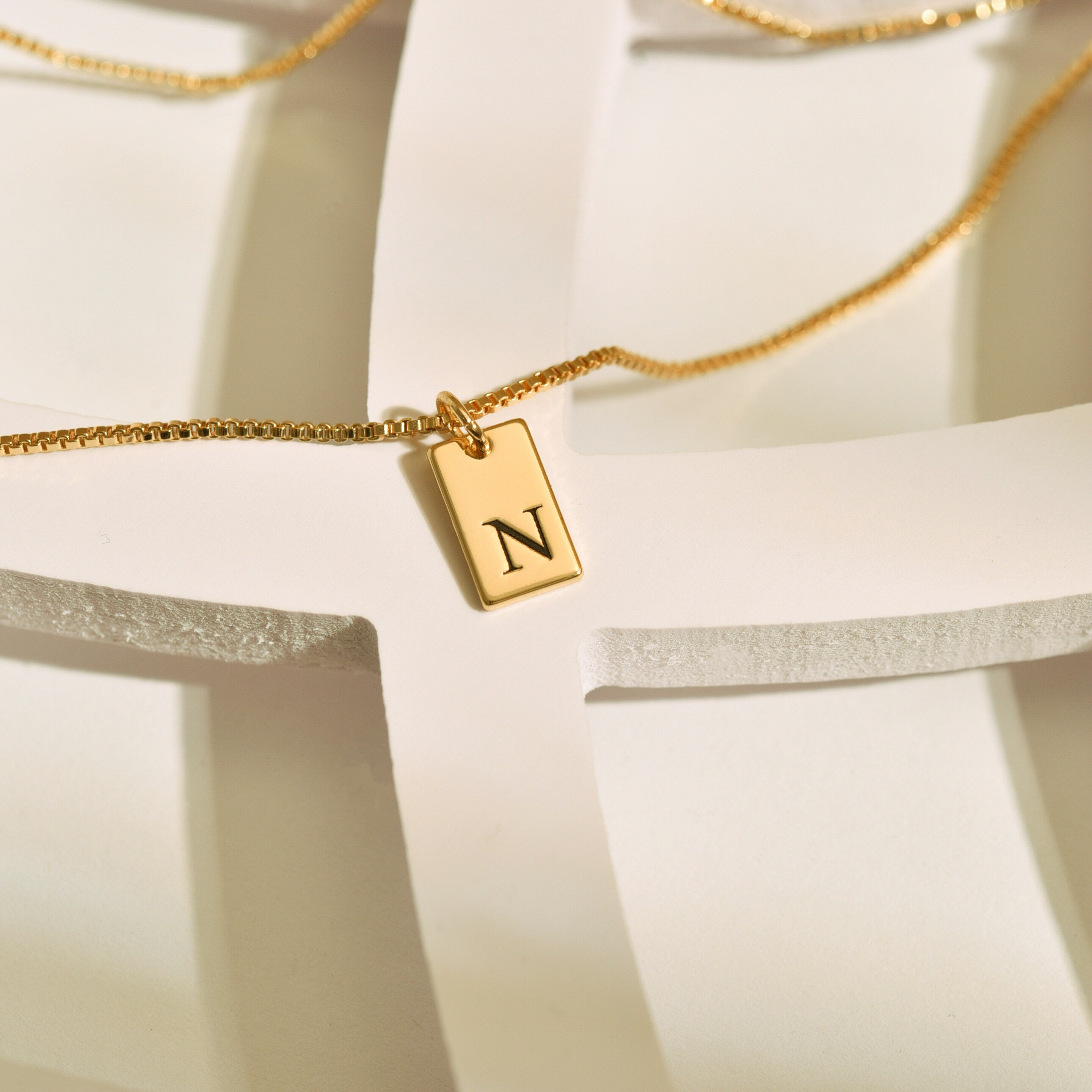 Bar Initial Necklace