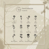 Birth Stone Necklace, Birth Flower Necklace, Personalized necklace, Birthday Gift, Anniversary Gift, Graduation Gift, Gift Ideas, sm-0007