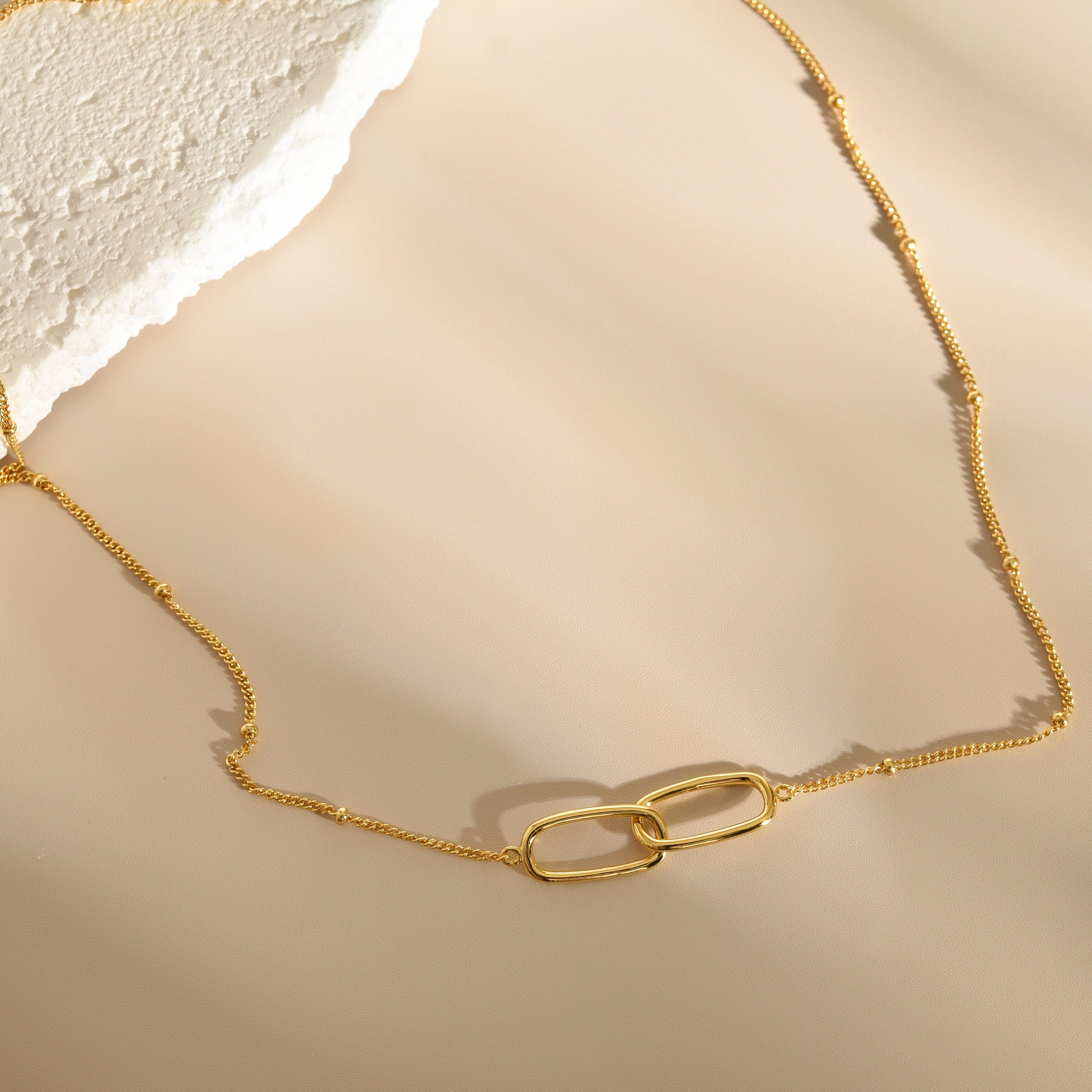 Linked Loop Necklace, Infinity Necklace