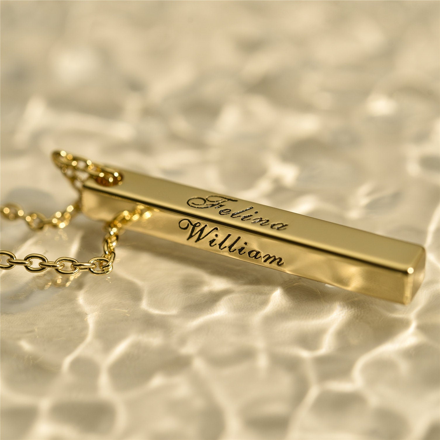 Personalized Name Bar Necklace