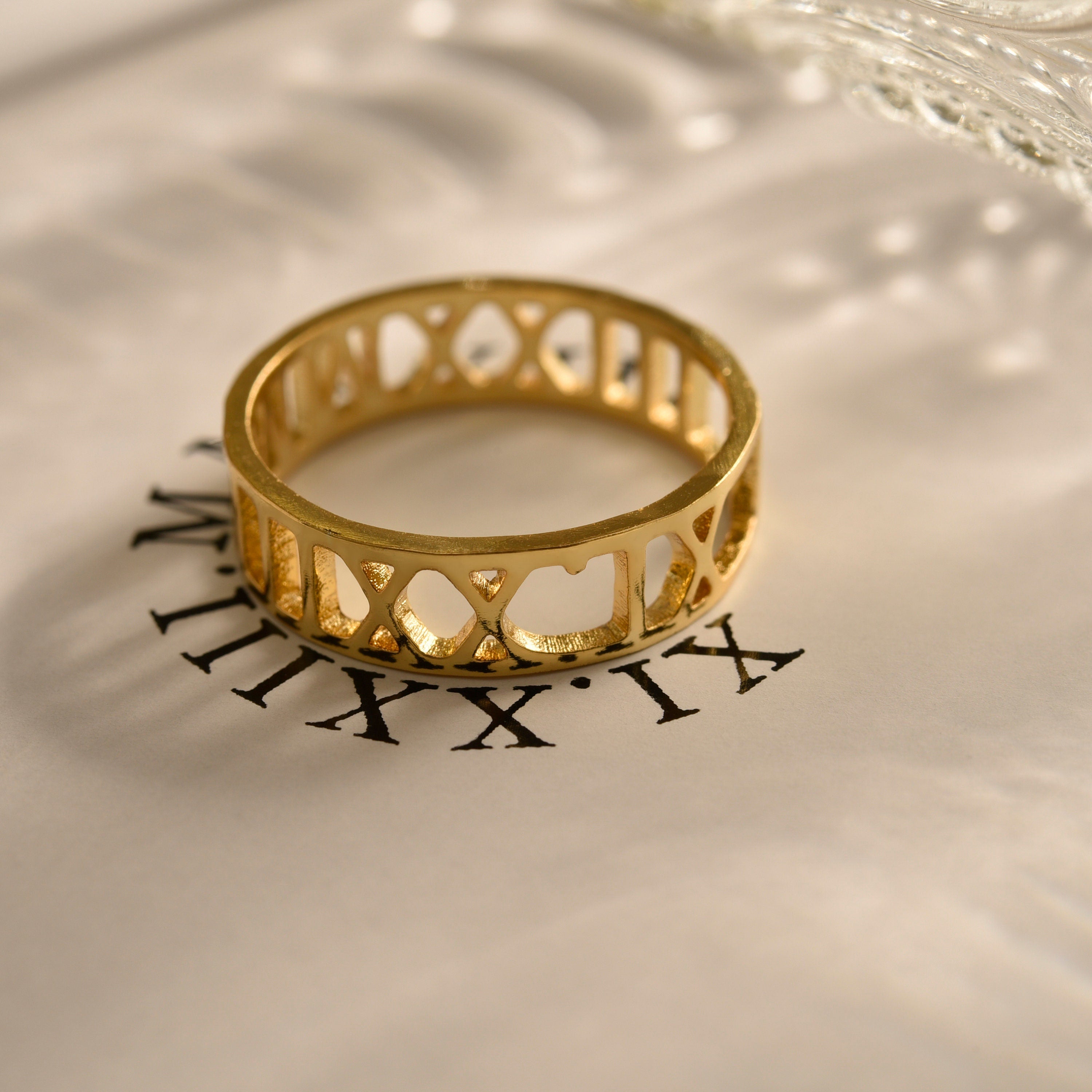 Personalized Roman Numeral Ring