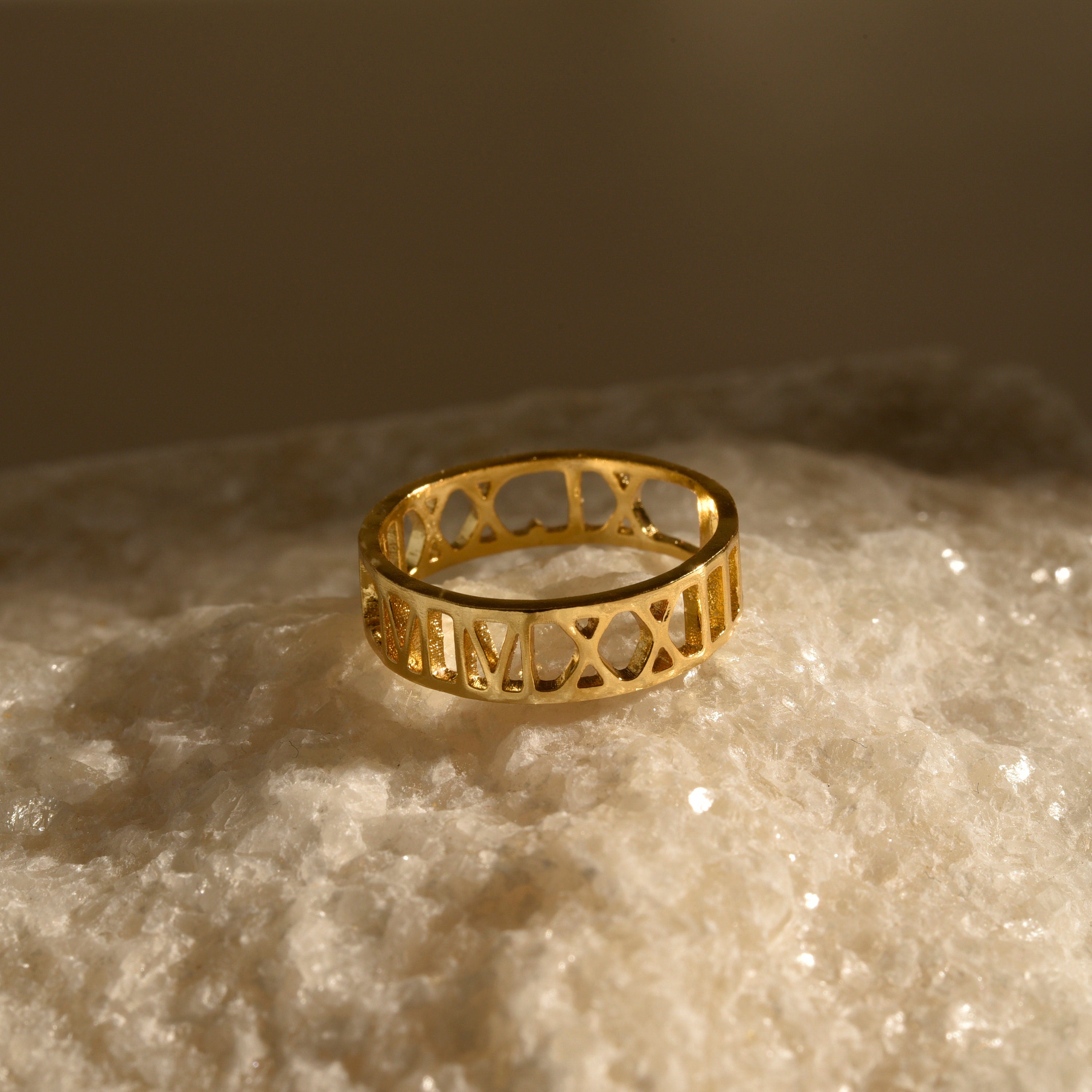 Personalized Roman Numeral Ring