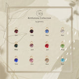 Personalized Initial Ring, Birth Stone Ring