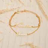 Personalized Double Name Bracelet