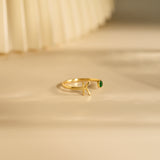 Personalized Initial Ring, Birth Stone Ring