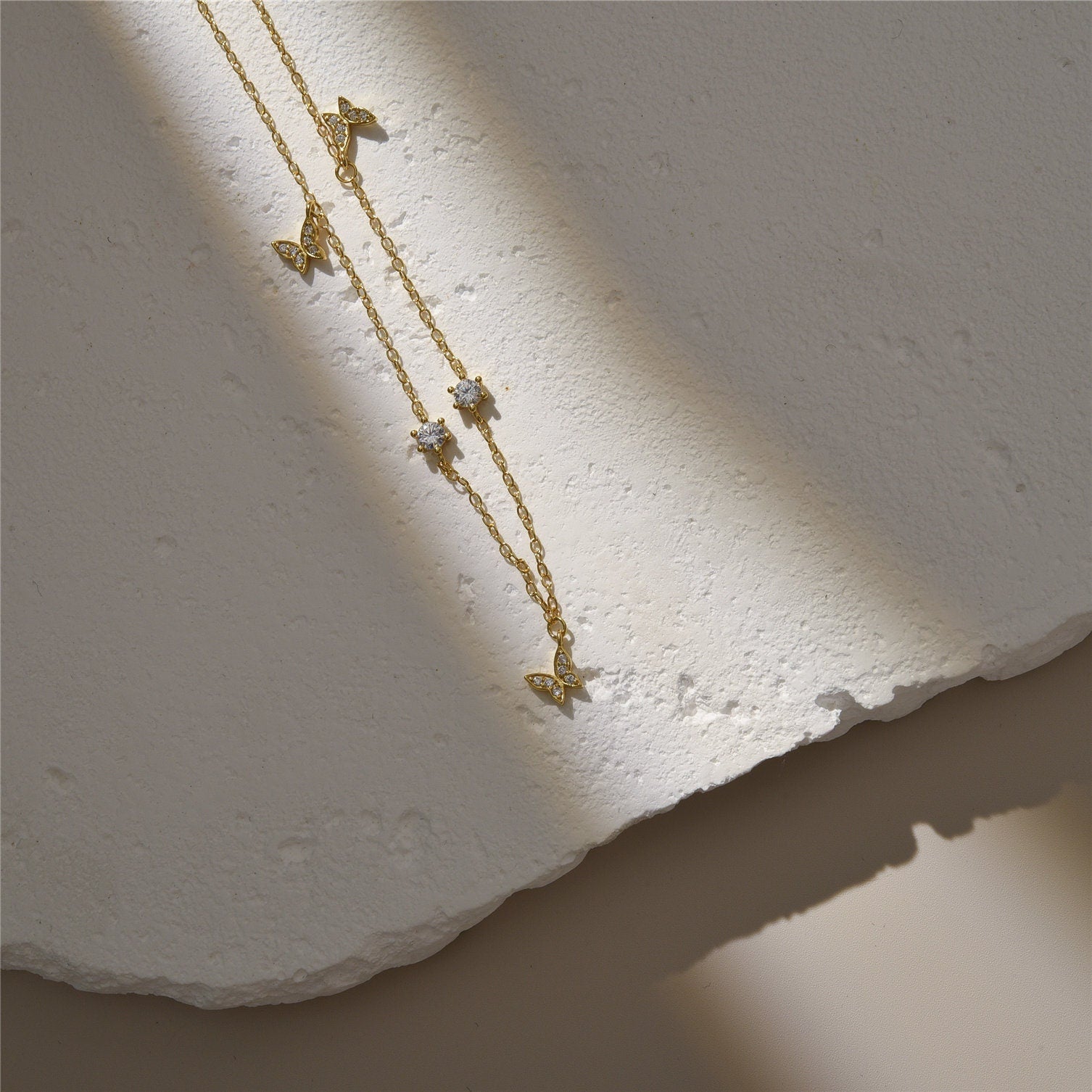 Butterfly Charm Necklace, Dainty Necklace, Gift for her, Birthday Gifts, Gifts for Mom, Bridesmaid Gifts, Anniversary Gifts, K0008