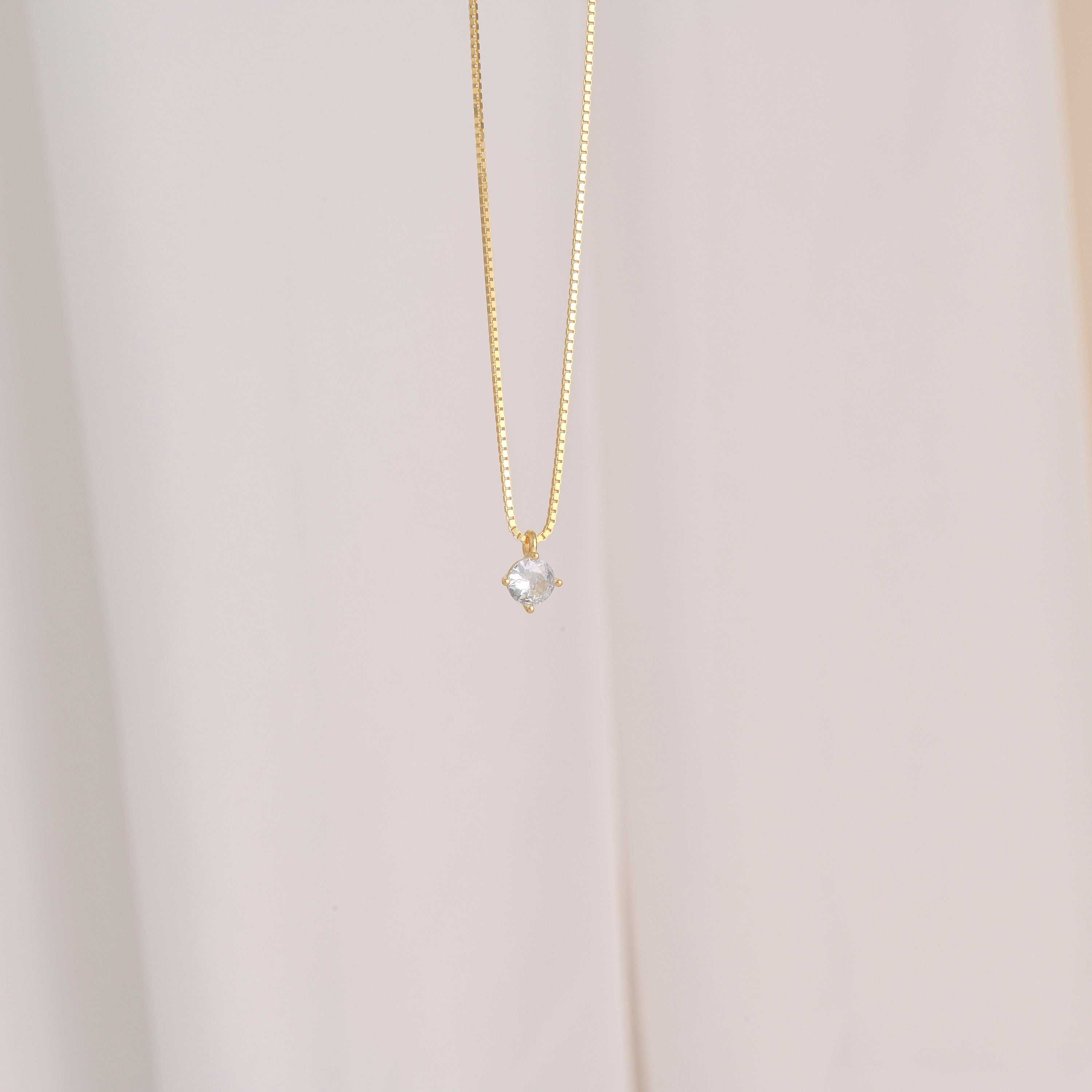 Zircon Solitaire Necklace