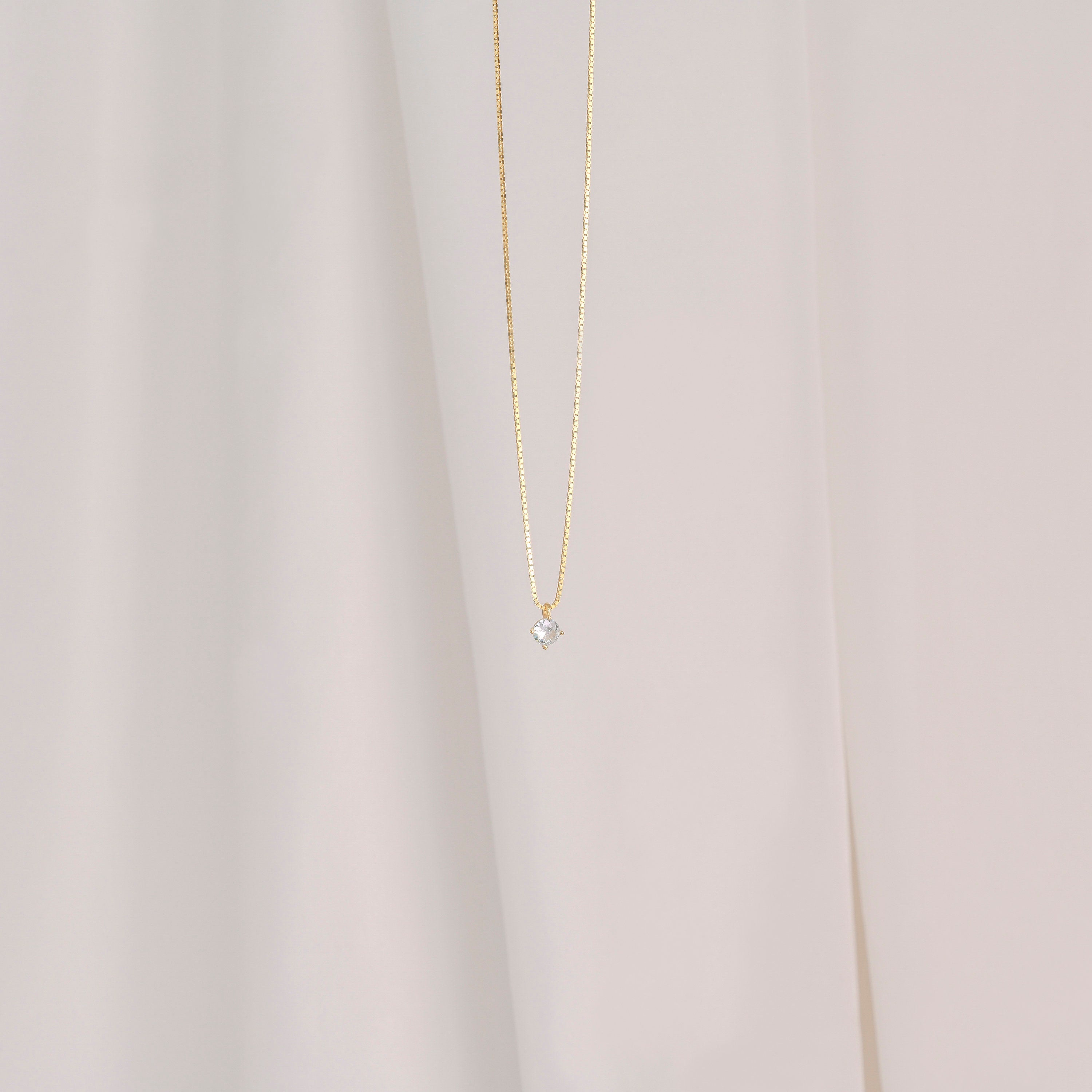 Zircon Solitaire Necklace