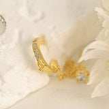 Diamond Stud, Ear Cuff Chain Earrings
