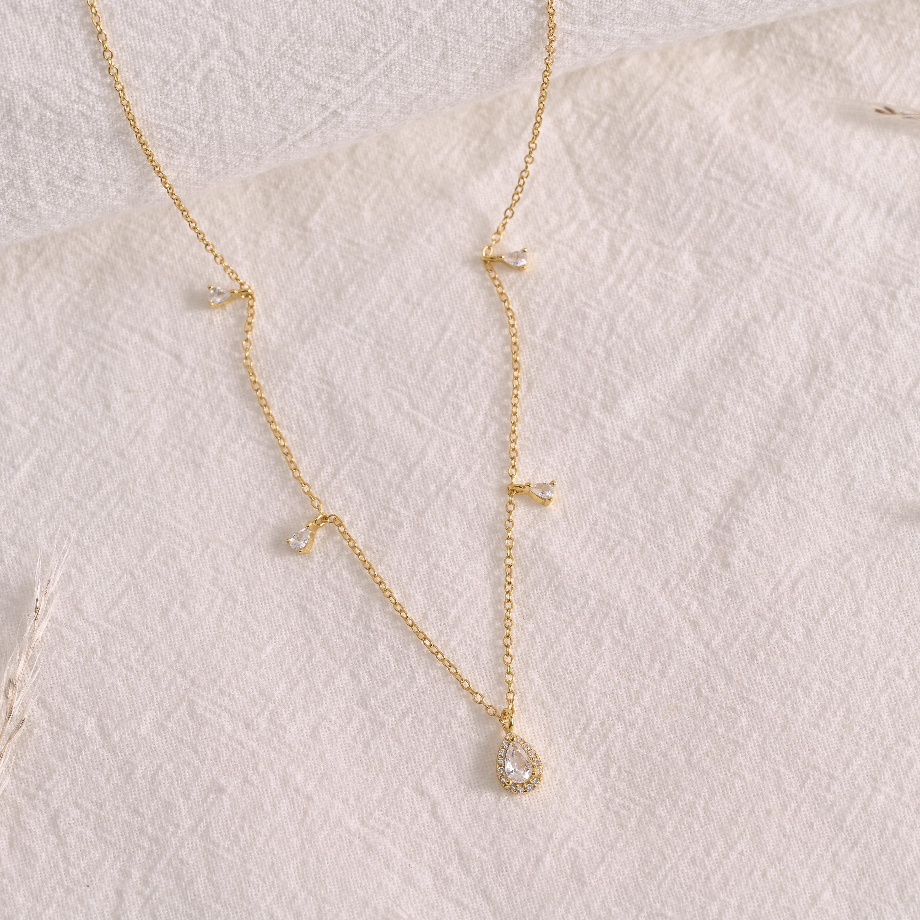 Teardrop Crystal Necklace