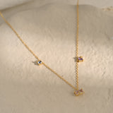 Candy Starry Sky Diamond Station Necklace, Zircon Clavicle Necklace, perfect Gift for Bridesmaid, Wedding Gift, K0027