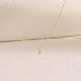 Moon and Star Charm Necklace