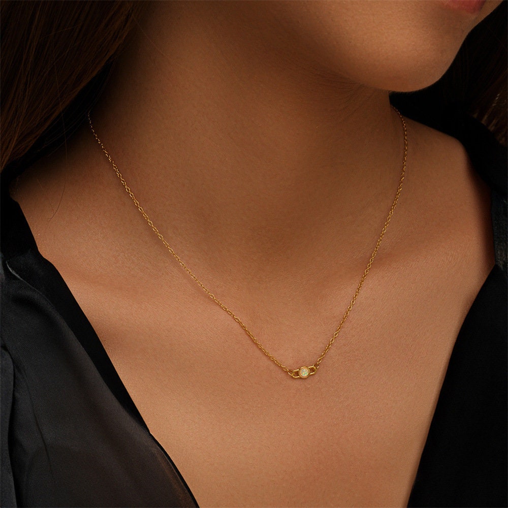 Paper Clip Pendant Necklace