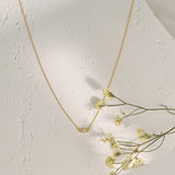 Paper Clip Pendant Necklace