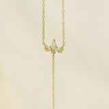 Diamond Lariat Necklace, Layering Y Necklace