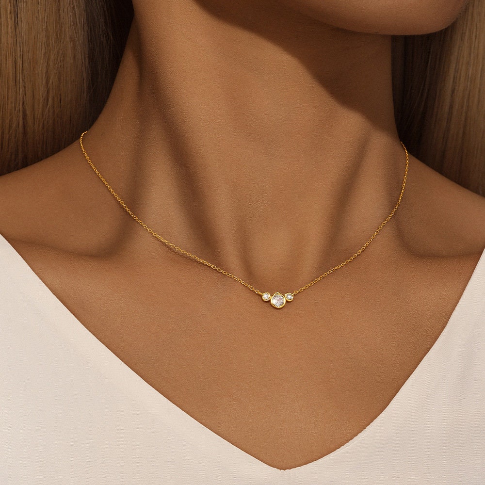Three Stone Necklaces