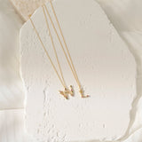 Colorful Zircon Letter Necklace